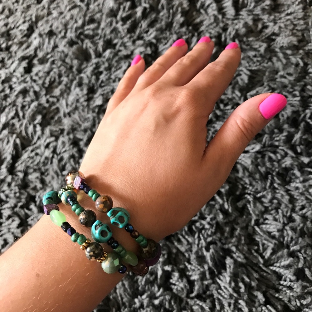 handmade beaded wraparound bracelet “Selena”